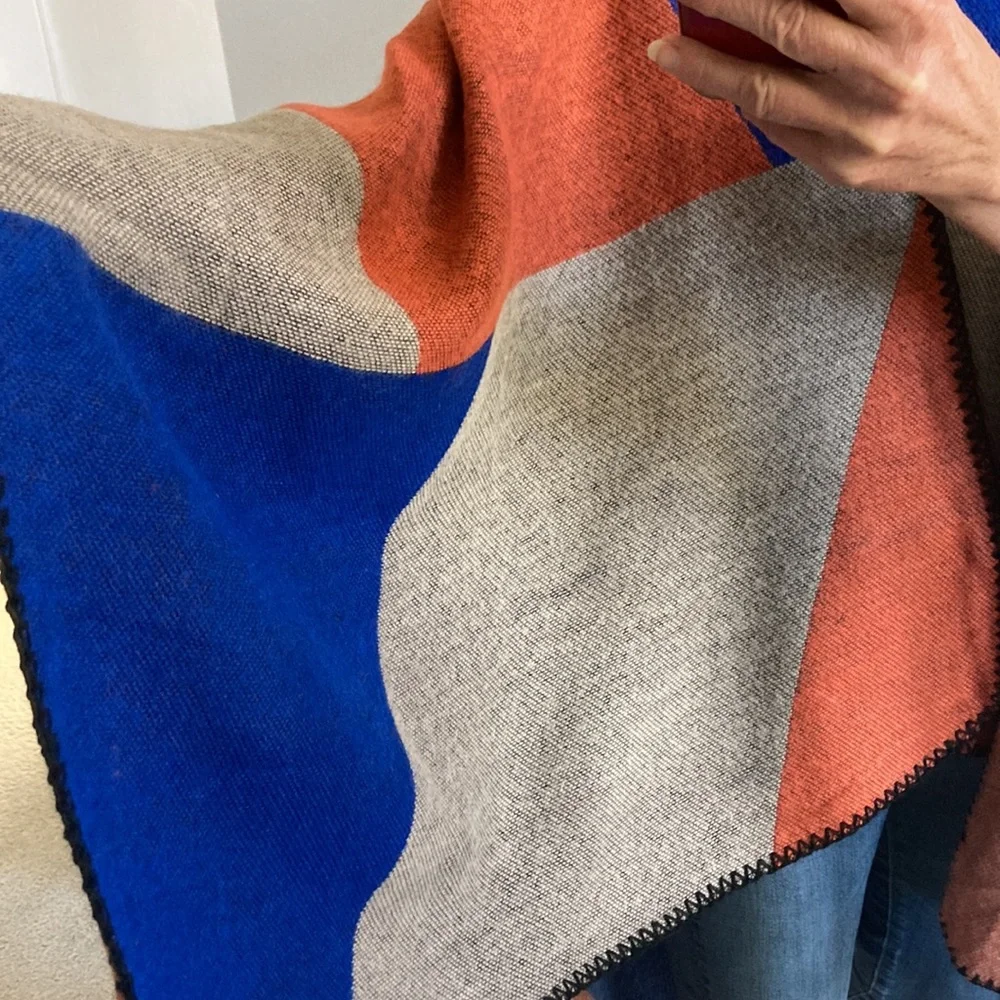 Color Block Open Cardigan Kimono - Picture 8 of 8